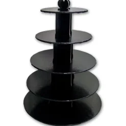 Cerf Dellier Grand présentoir cupcakes noir rond - hauteur 55 cm