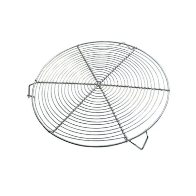 Cerf Dellier Grille à pâtisserie ronde nickelée avec pieds 28 cm