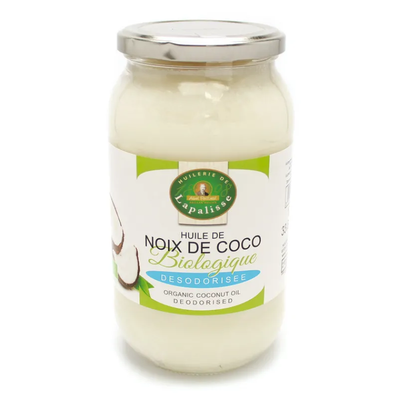 Cerf Dellier Huile vierge de noix de coco biologique désodorisée 1 L