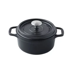 Cerf Dellier Invicta mijoteuse ronde noire 20 cm