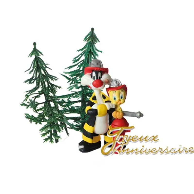 Cerf Dellier Kit anniversaire Titi et Grosminet pompiers