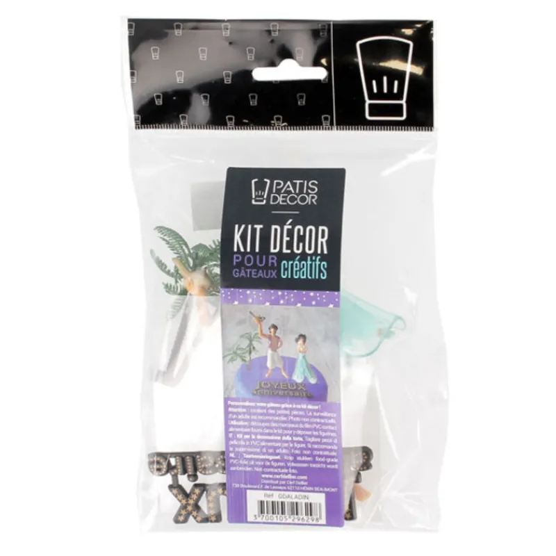 Cerf Dellier Kit décor gâteau Aladin et Jasmine