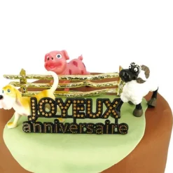 Cerf Dellier Kit décor Gâteau Animaux de la ferme