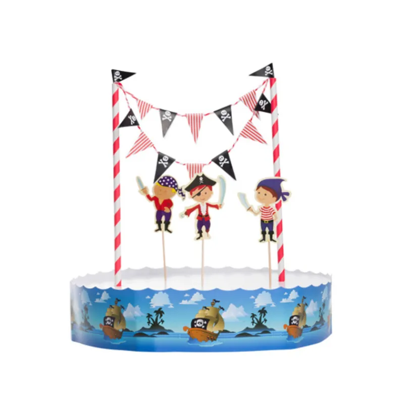 Cerf Dellier Kit décor gâteau Pirates