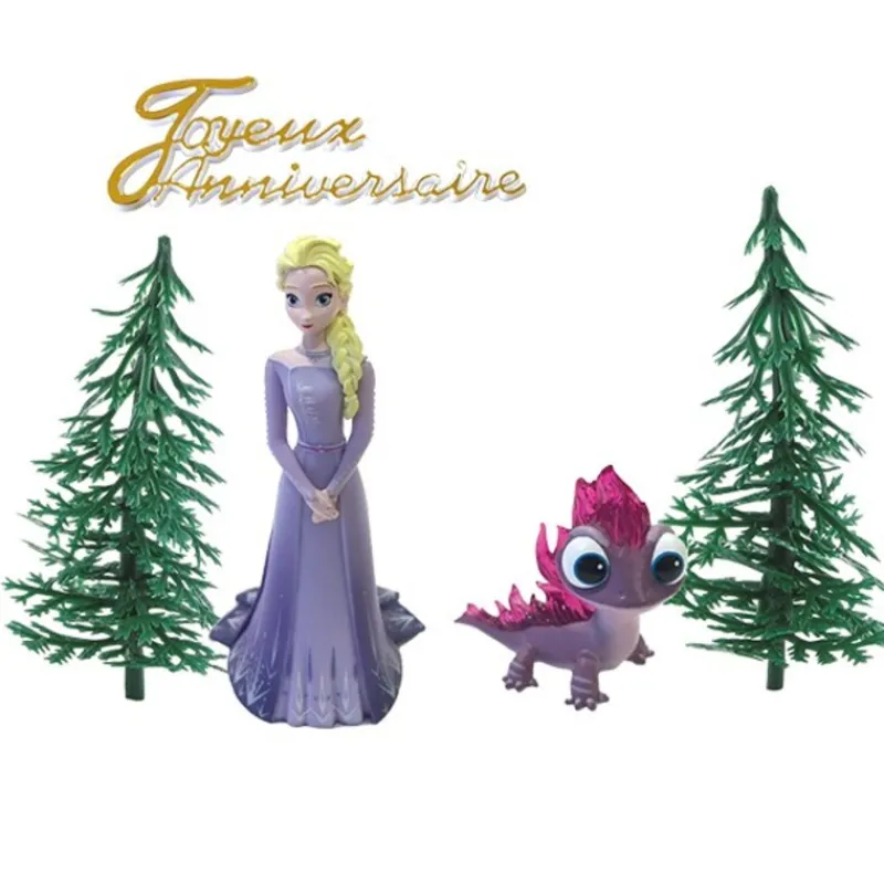 Cerf Dellier Kit décor gâteau Princesse Elsa