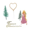 Cerf Dellier Kit décor gâteau Princesse aux longs cheveux