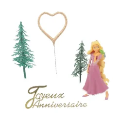 Cerf Dellier Kit décor gâteau Princesse aux longs cheveux