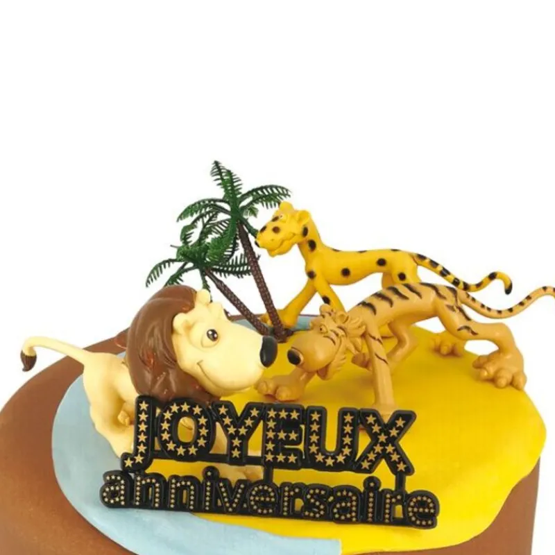 Cerf Dellier Kit décor gâteau savane