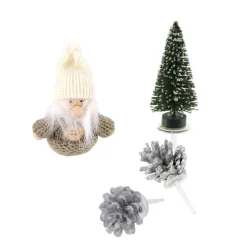 Cerf Dellier Kit décor Noël lutin gris