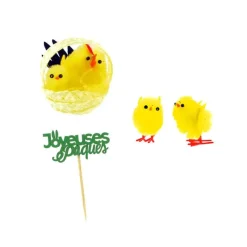 Cerf Dellier Kit décors de Pâques poussins chenilles