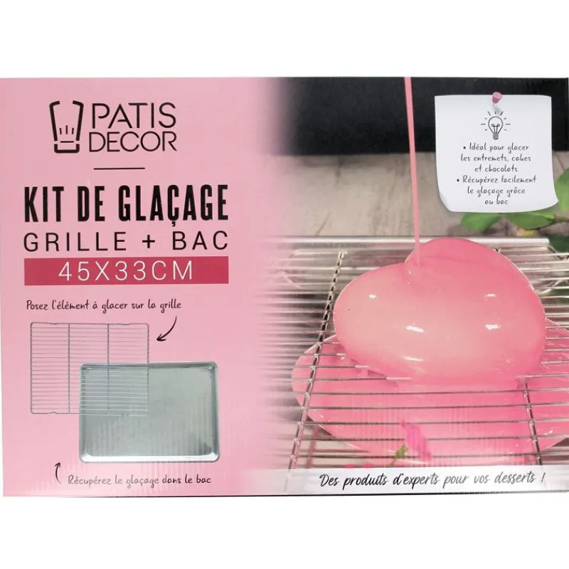Cerf Dellier Kit de glaçage grille + bac 45 x 33 cm