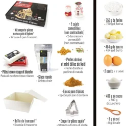 Cerf Dellier Kit Maison Pain d'Epices emporte-pièces et ingrédients