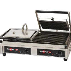 Cerf Dellier Krampouz grill fonte rainurée amovible double 3,76 KW
