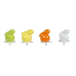 Cerf Dellier Lapins sur pique plastique assortis (x32)