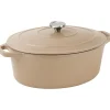 Cerf Dellier Le Chasseur cocotte ovale avec couvercle ""marron glacé"" 31 x 26 cm