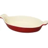 Cerf Dellier Le Chasseur plat ovale rouge 34 cm