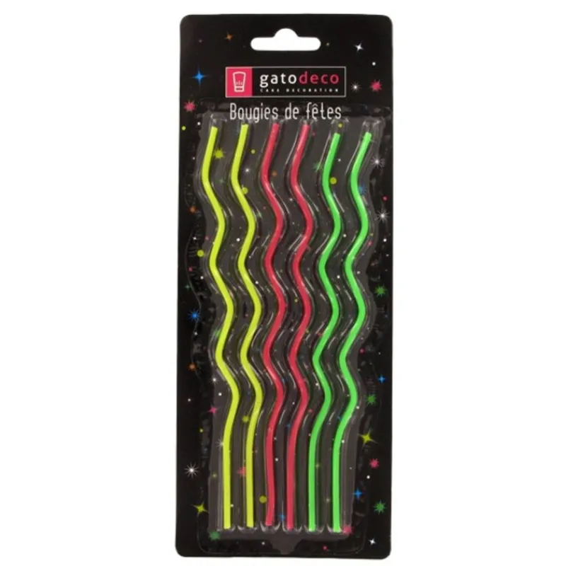 Cerf Dellier Longues bougies zig-zag (x 6)