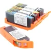 Cerf Dellier Lot de 5 cartouches d'encre alimentaire pour MG5450/MG5550/MG5650/MG6450/MX725/IP7250