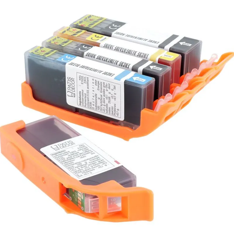 Cerf Dellier Lot de 5 cartouches d'encre alimentaire pour imprimantes MG5750/MG5751/TS5050