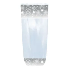 Cerf Dellier Lot sachets à motif flocons argentés - 10 x 22 cm (x100)