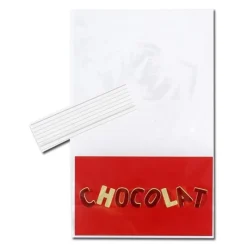 Cerf Dellier Lot sachets motif chocolat + liens - 14 x 23 cm (x10)