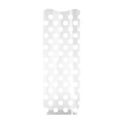Cerf Dellier Lot sachets pois blancs + liens - 10 x 22 cm (x10)