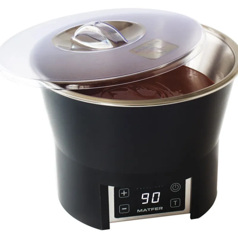 Cerf Dellier Matfer Caloribac rond C3 digital de 25 à 90° c capacité 3,5 litres 24 cm