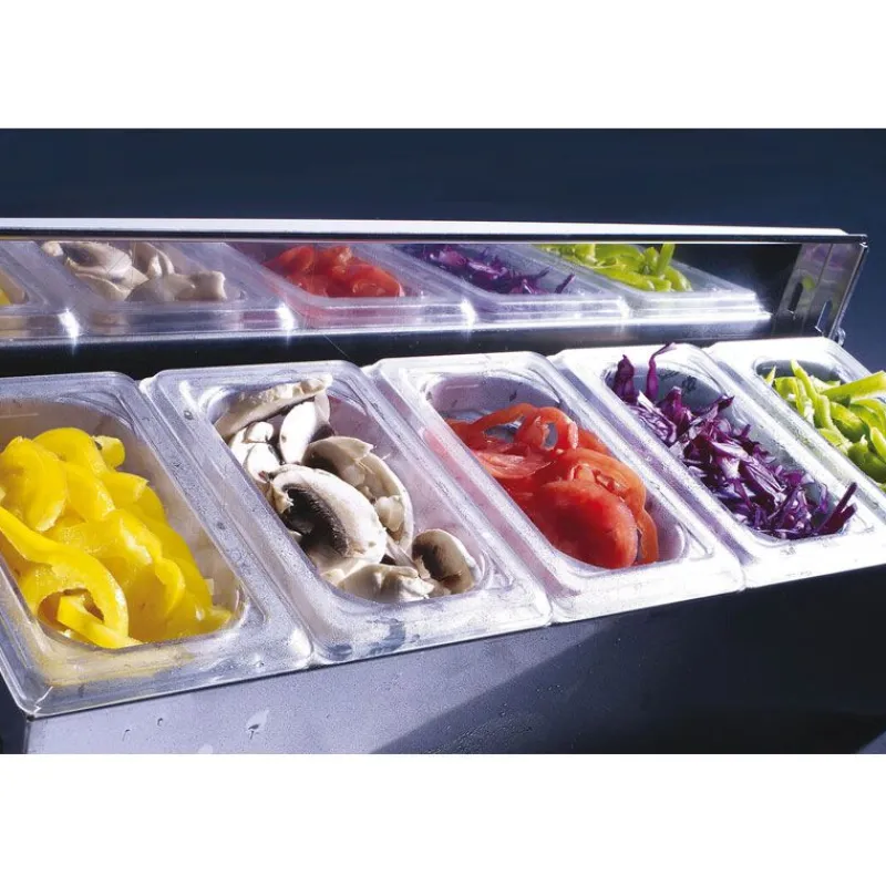 Cerf Dellier Matfer condibox avec 5 bacs GN 1/9 cristal