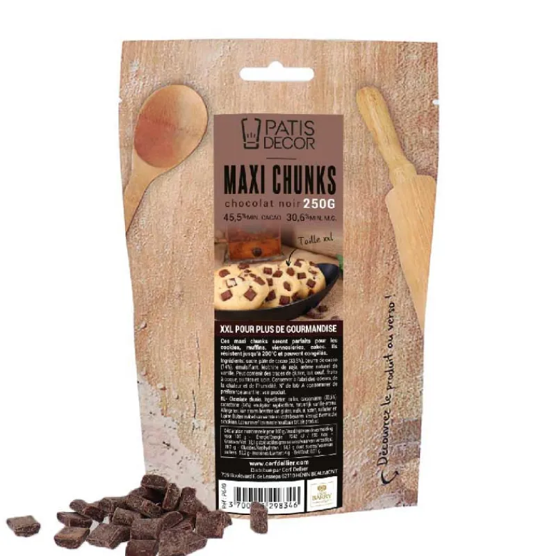 Cerf Dellier Maxi chunks de chocolat noir 250 g