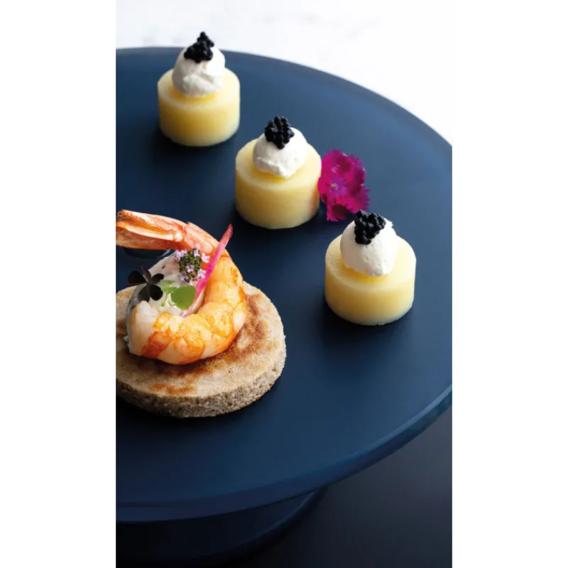 Cerf Dellier Mealplak présentoirs à gâteaux ronds anthracite 11 cm