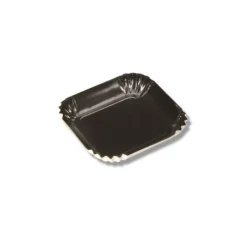 Cerf Dellier Mini assiette carton carrée noire 65 mm (x100)