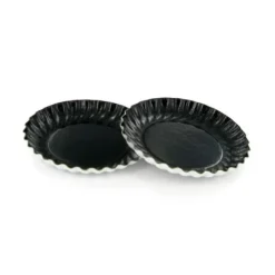 Cerf Dellier Mini assiette carton ronde noire 97mm (x50)