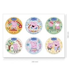 Cerf Dellier Mini disques azyme Peppa Pig (x6)