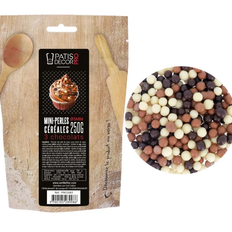 Cerf Dellier Mini perles de céréales 3 chocolat 250 g