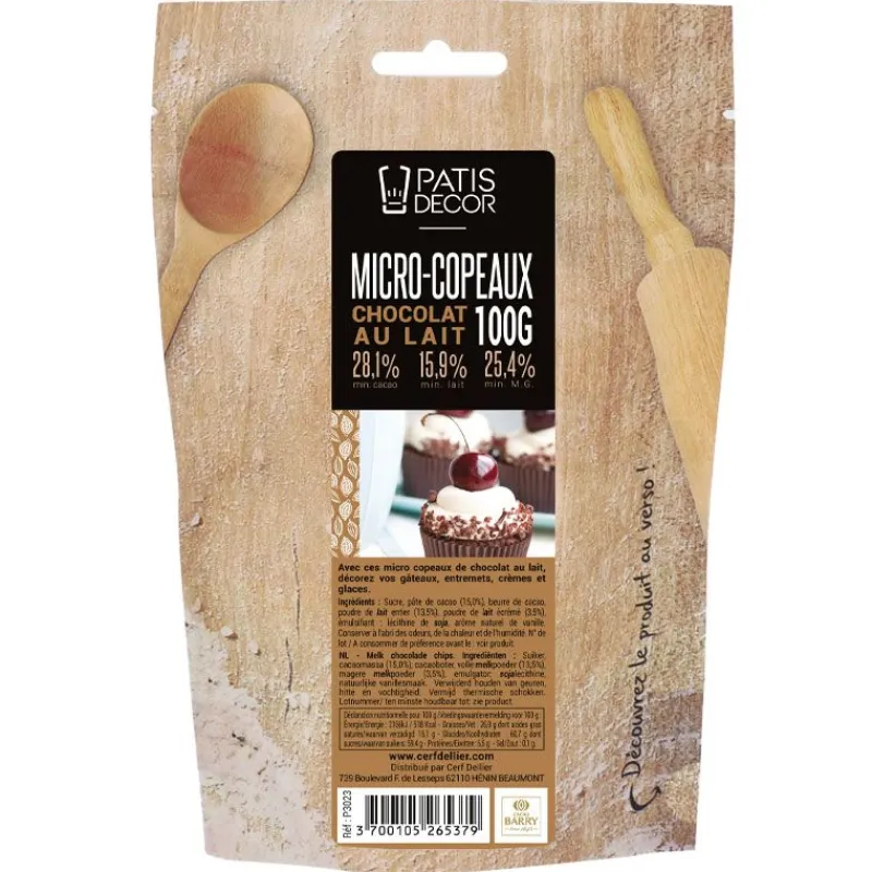 Cerf Dellier Mini-copeaux de chocolat au lait 100 g