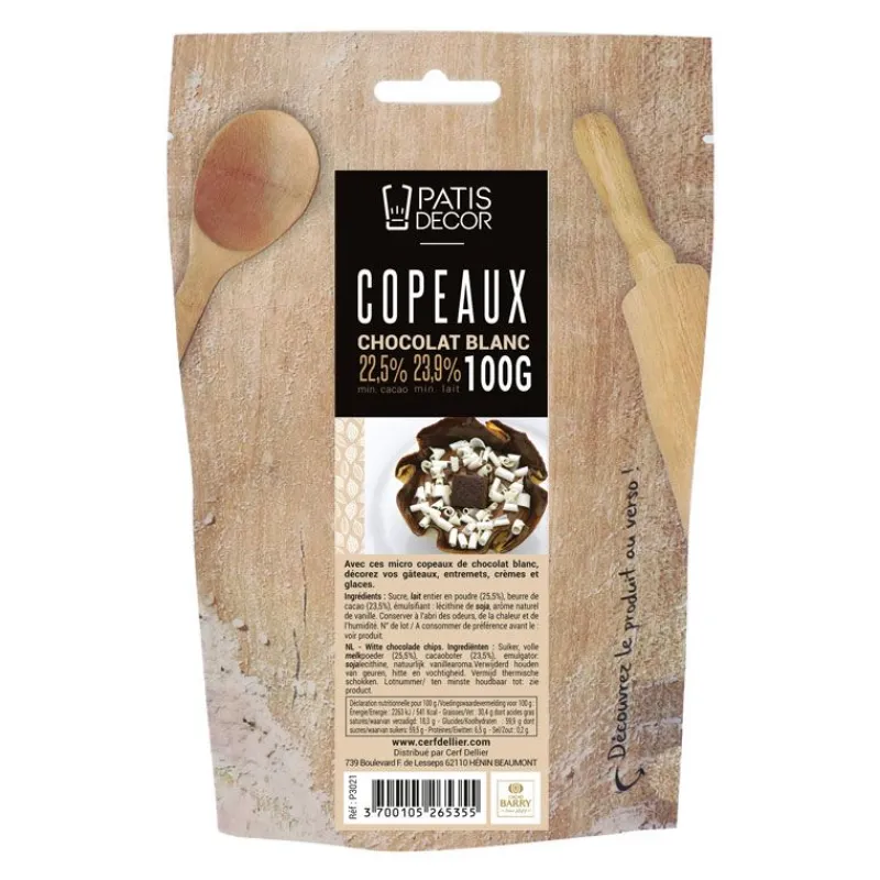 Cerf Dellier Mini-copeaux de chocolat blanc 100 g