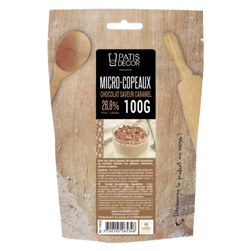 Cerf Dellier Mini-copeaux de chocolat caramel 100 g