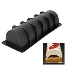 Cerf Dellier Moule à bûche lisse silicone 30 cm