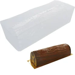 Cerf Dellier Moule à bûche PVC décor "bûche traditionnelle"