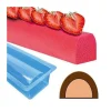 Cerf Dellier Moule à bûchettes 1/2 rond en PVC (x12)