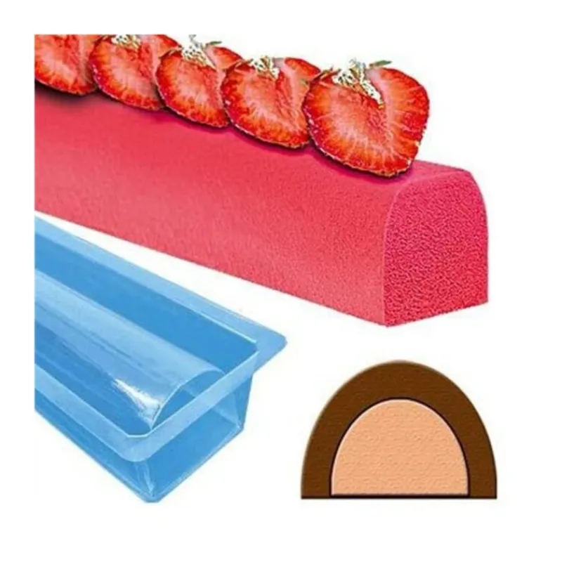 Cerf Dellier Moule à bûchettes 1/2 rond en PVC (x12)
