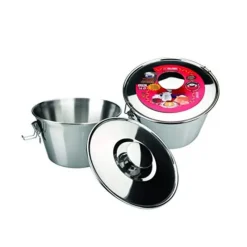 Cerf Dellier Moule à flan avec couvercle inox Ø 16 cm