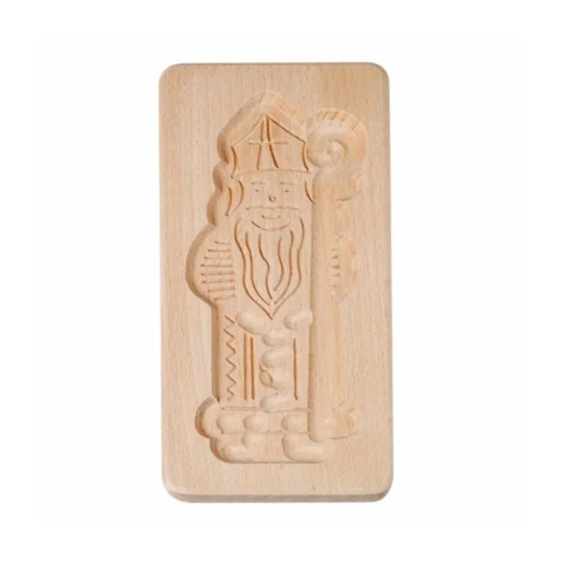 Cerf Dellier Moule à spéculoos en bois Saint Nicolas