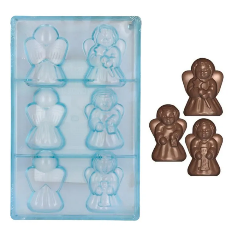 Cerf Dellier Moule chocolat 3 Anges assortis Patisdécor