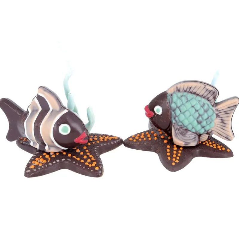 Cerf Dellier Moule chocolat 2 poissons tropicaux