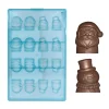 Cerf Dellier Moule chocolat bonhomme de neige et père Noël