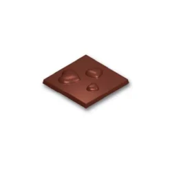 Cerf Dellier Moule chocolat Carrés 3 coeurs
