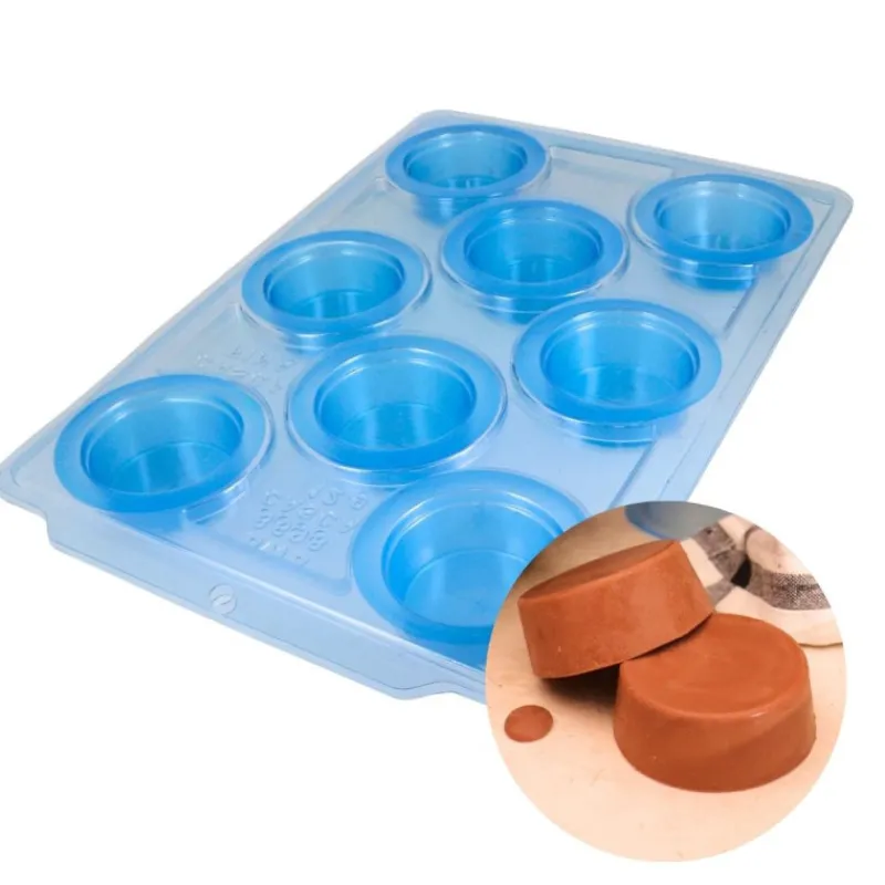 Cerf Dellier Moule chocolat en 3 parties 8 petits palets
