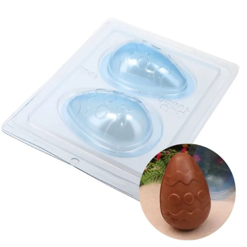 Cerf Dellier Moule chocolat en 3 parties œuf 3D à motif
