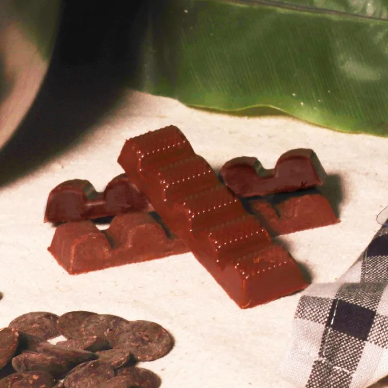 Cerf Dellier Moule chocolat en 3 parties petites barres